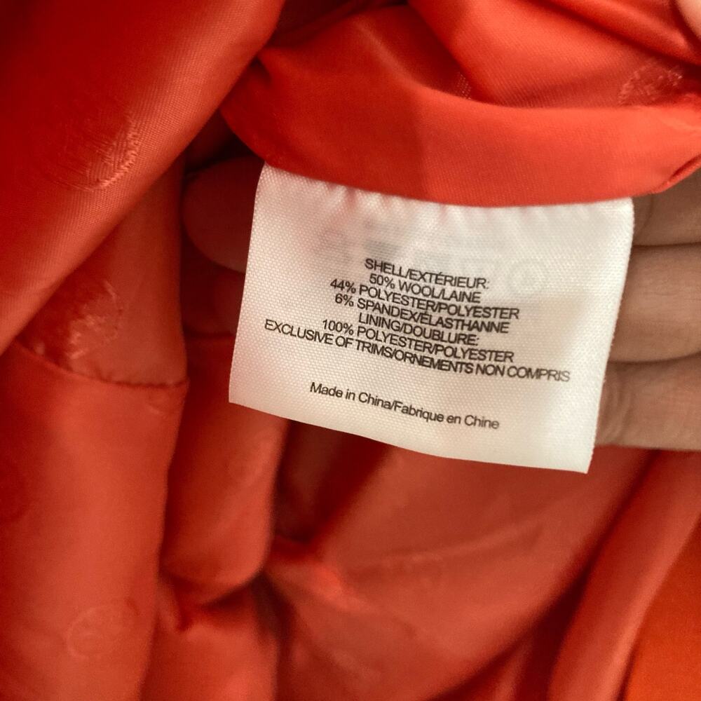 Tory Burch Mariel Orange & Gold Marmalade Knit Sleeveless Shift Dress Size 6 - Picture 10 of 14